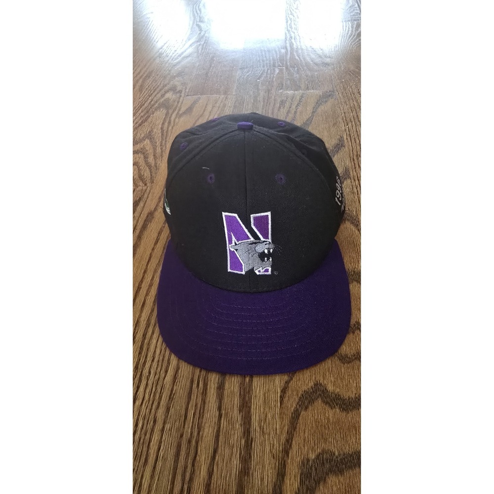 Vntg '96 Northwestern University Rose Bowl Hat/ Cap Black Adult Snapback Closure